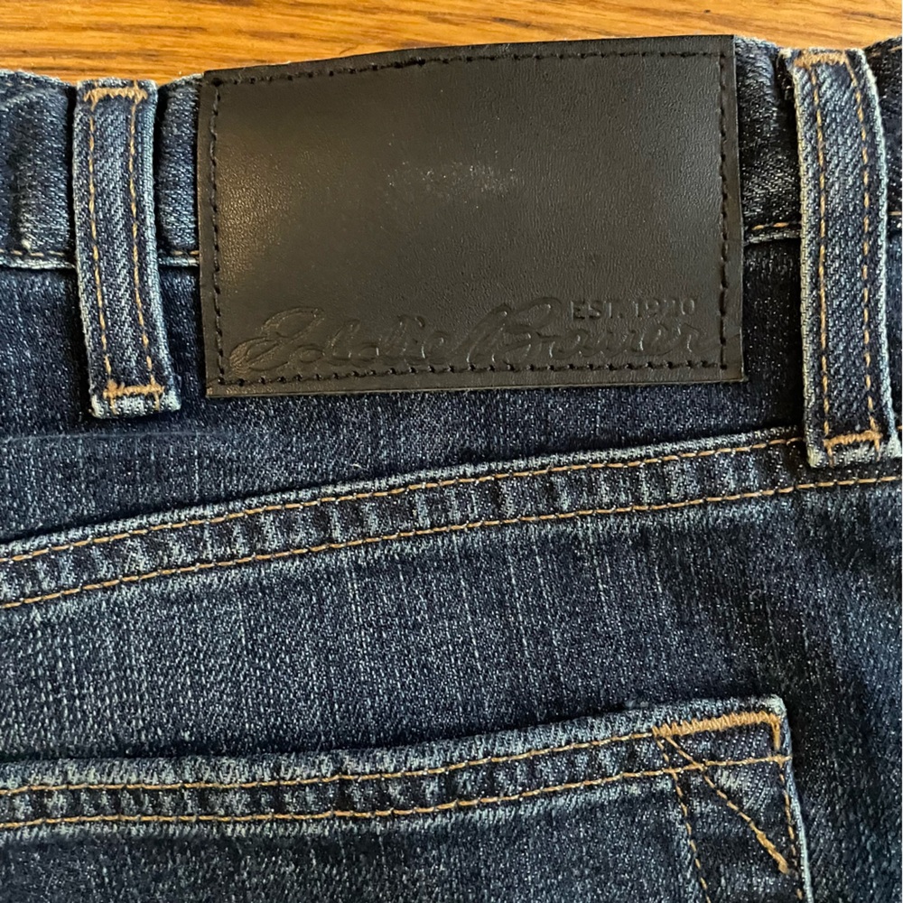 NWT Eddie Bauer Fleece Lined Classic Straight Flex Winter Jeans - Picture 8 of 10